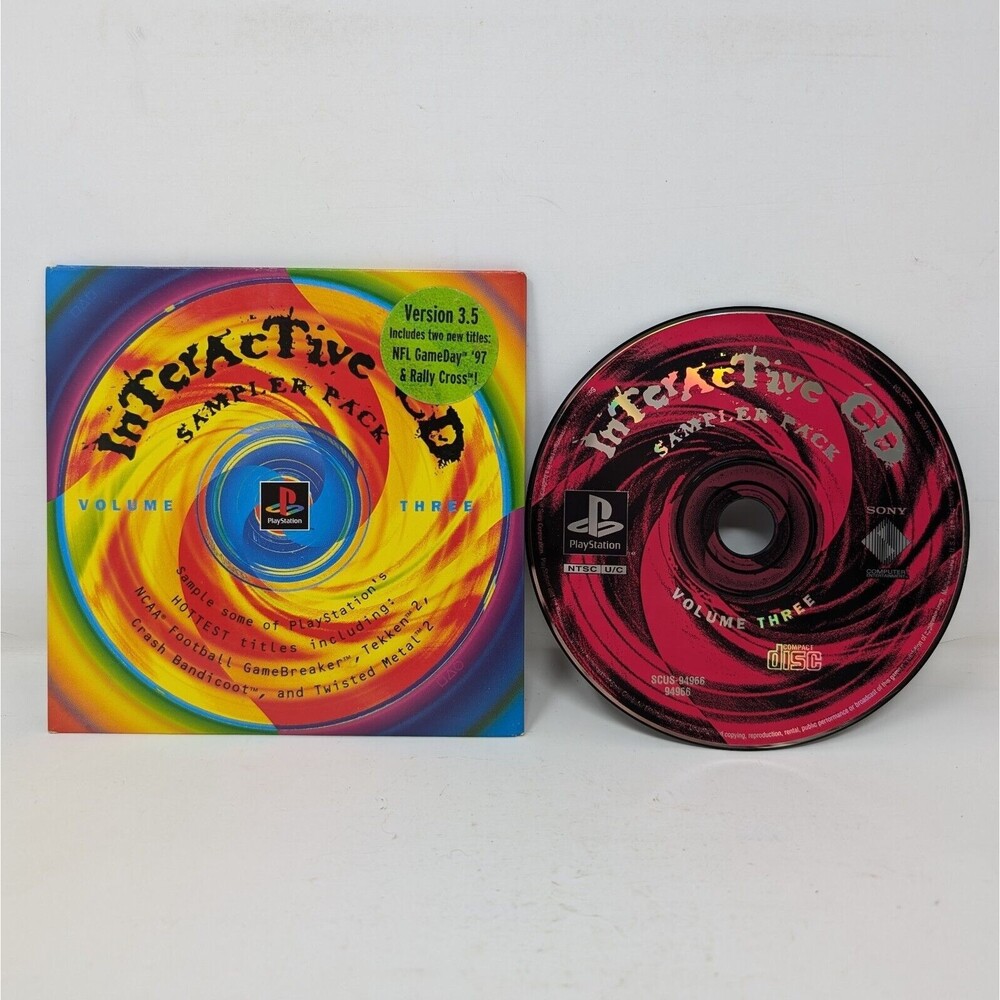 Sony Playstation 1 Interactive CD Volume 3 Sampler Pack Demo Disc with Sleeve